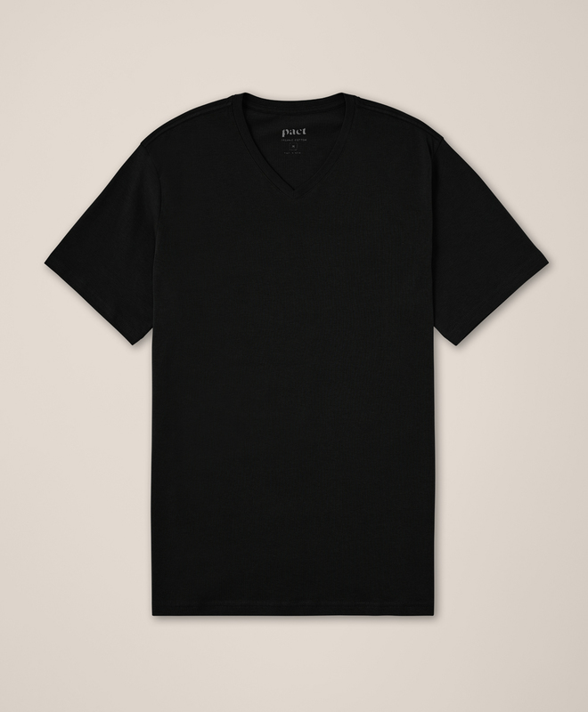 Men's Softspun V-neck Tee made with Organic Cotton Pact