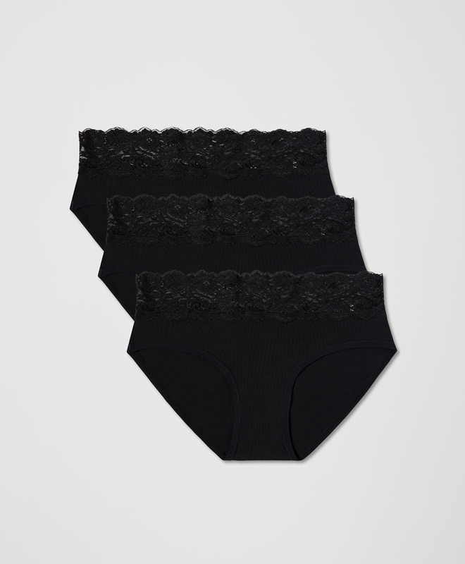 Lace Waist Brief 3-Pack