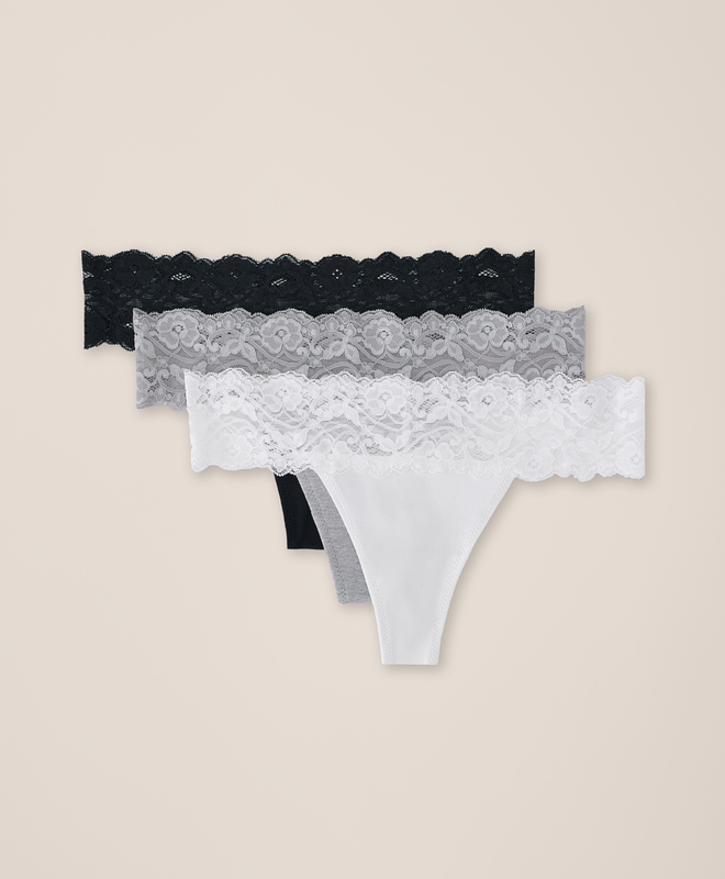 Women's Organic Cotton Lace Underwear Collection