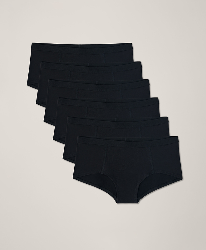 Women's Clearance Everyday Boy Short 6-pack made with Organic