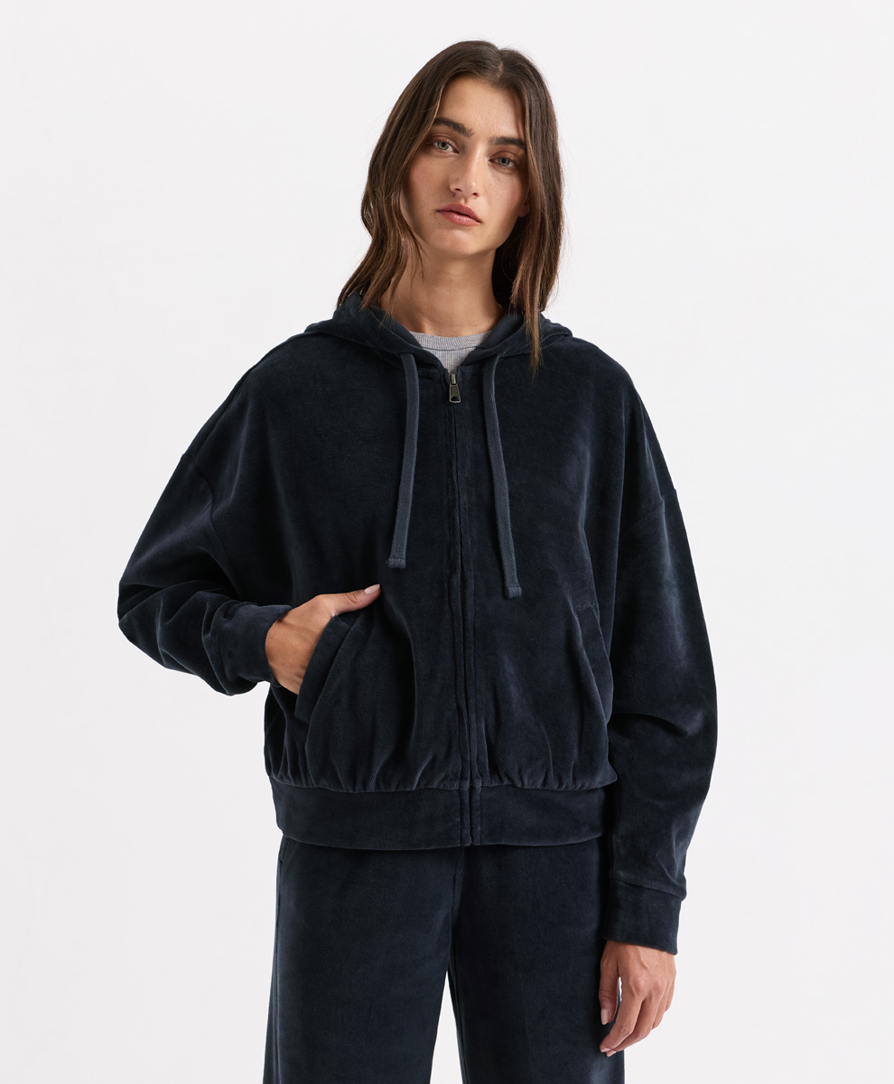Image of Women's Pure Velour Modern Zip Hoodie