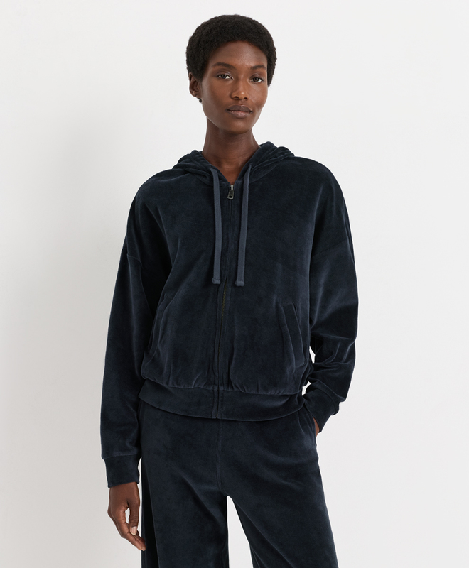 Pure Velour Modern Zip Hoodie