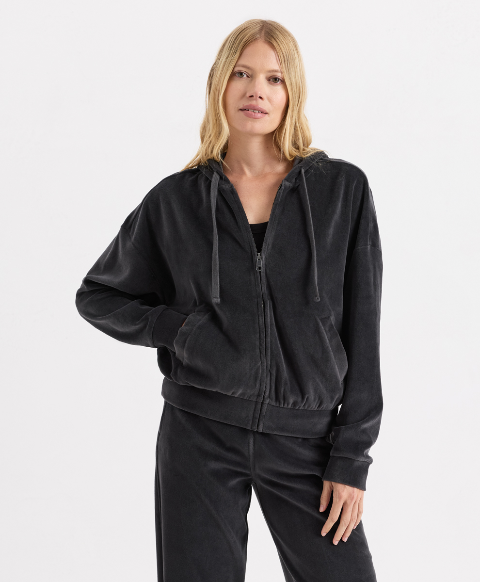 Image of Women's Pure Velour Modern Zip Hoodie