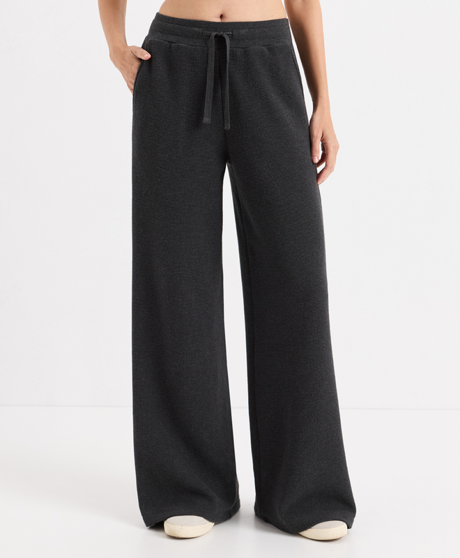 Luxe Waffle Wide Leg Pant