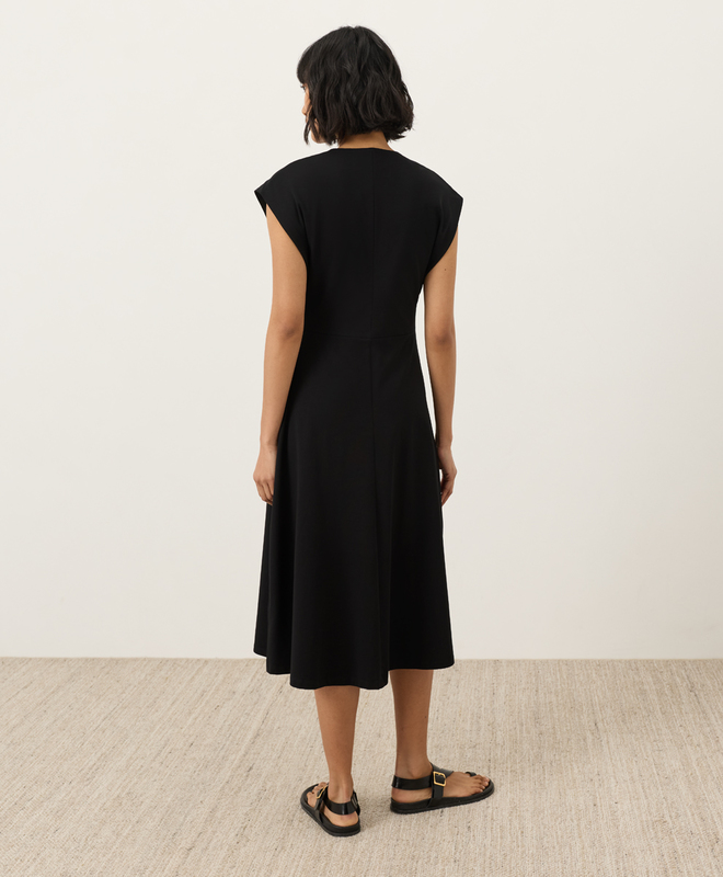 pact fit and flare dress Women's Organic Cotton & Modern Halter organic fabric that feels as good as it looks PACT Fit Flare Scoop Midi