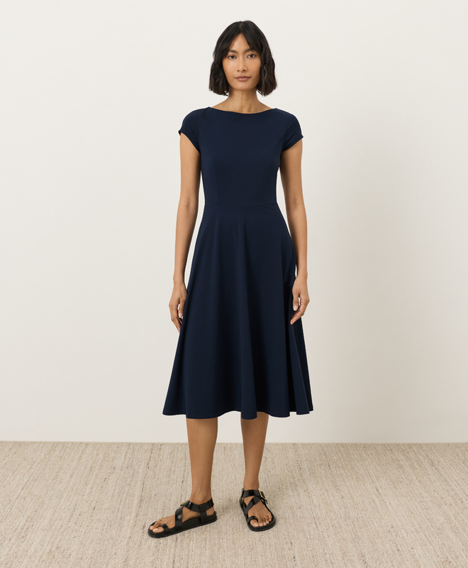 donna morgan fit & flare dress Women's Fit & Flare Cowl Neck Dress