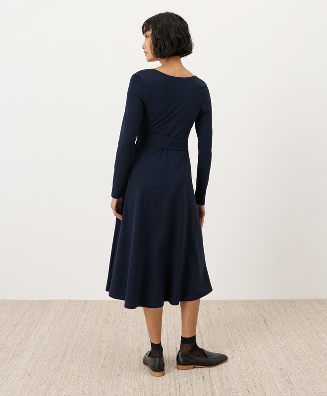 slim fit dress slacks Navy Strapless Puffy Midi Tulle Dress