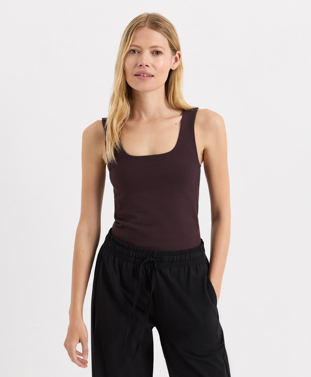 Organic On The Go To Square Neck Tank