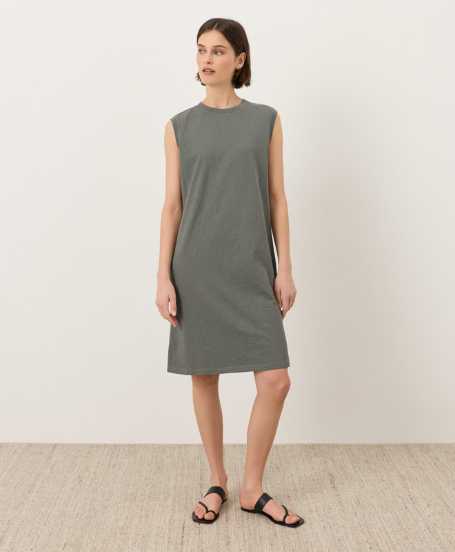 Women's Clearance Canopy Linen Blend Button-front Dress made with Organic  Cotton | Pact