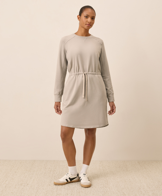 sachin and babi light blue dress Pact Organic Cotton Fit & Flare Tie-back Dress in Green