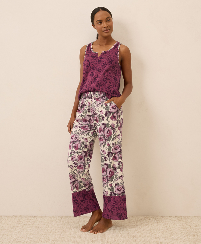 売れ筋商品|||パクト カットソー トップス レディース Women's Organic Cotton Staycation Sleep Tank Contrast floral Women's Clearance Canopy Linen Blend Wrap Skirt made with