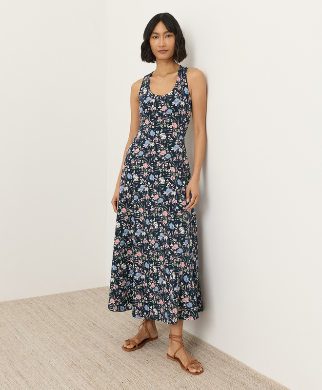 cotton fit and flare maxi dress Barn Red Warm Cotton Waffle Fit and Flare Maxi Dress 58" / Custom Height (Free)