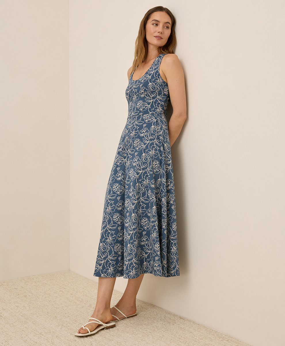 pact fit & flare open back maxi dress Women's Fit & Flare Open Back Maxi Dress