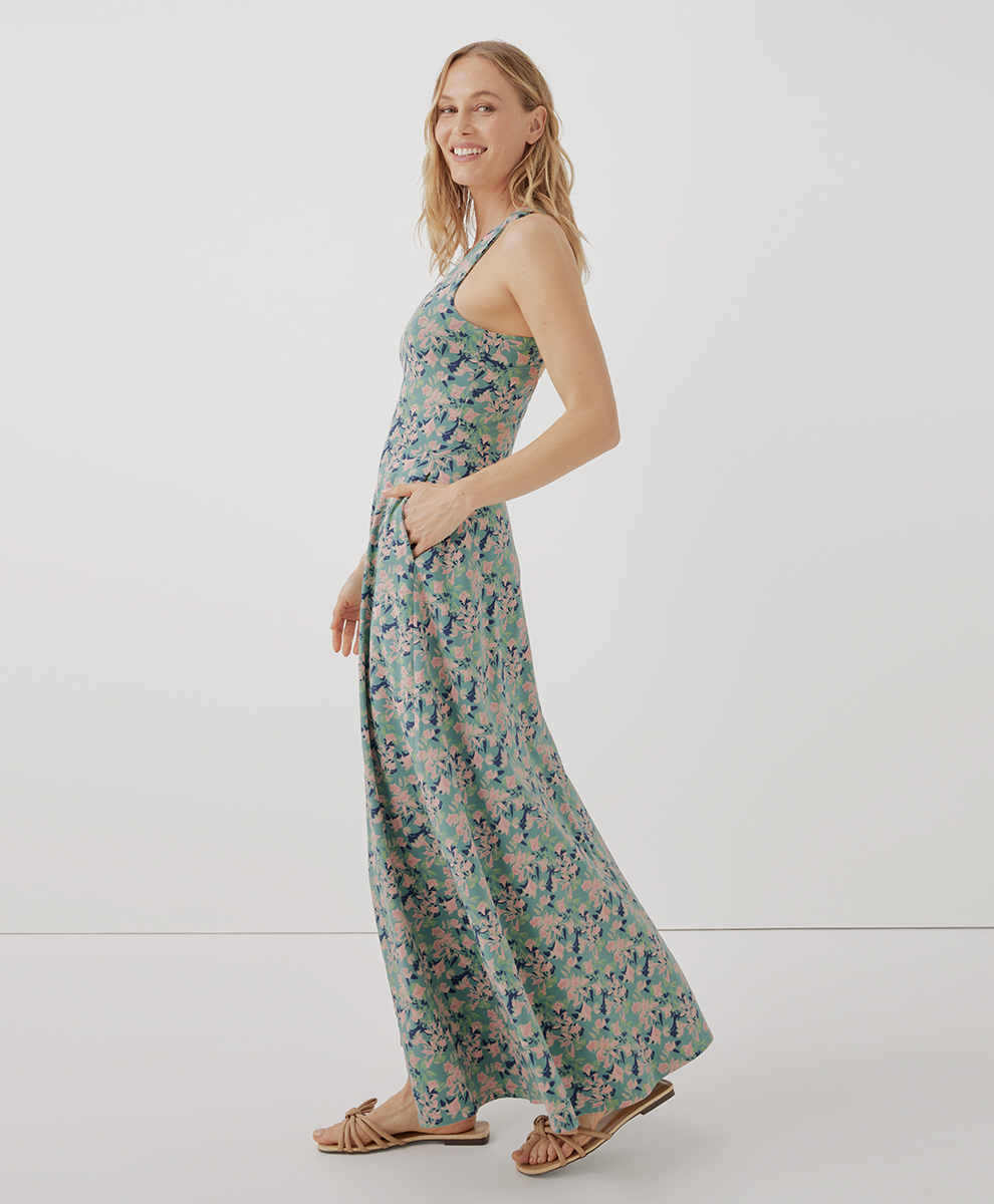 pact fit and flare open back maxi dress Fit & Flare Open Back Maxi Dress main image 0