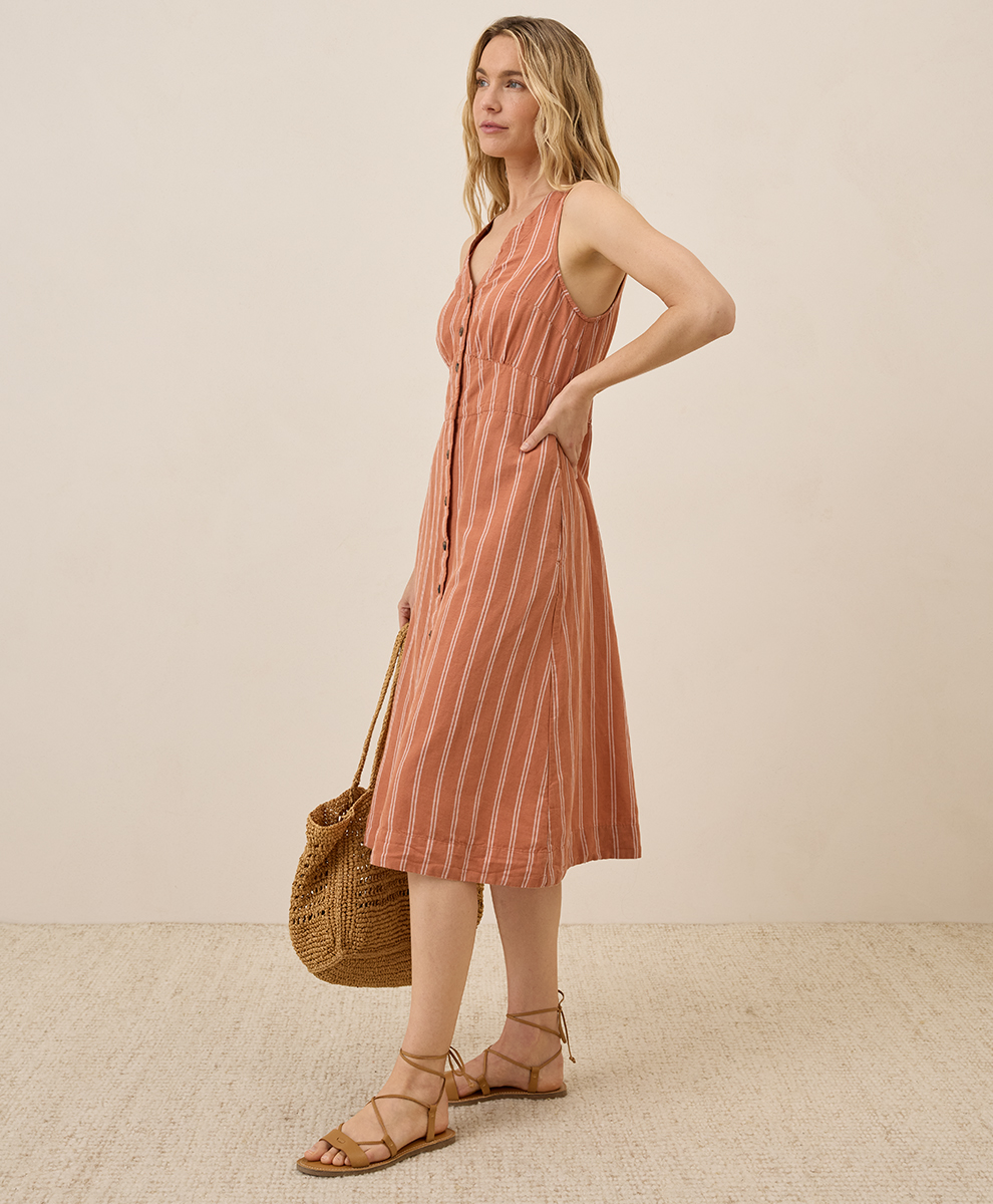 Women's Canopy Linen Blend Button-Front Dress