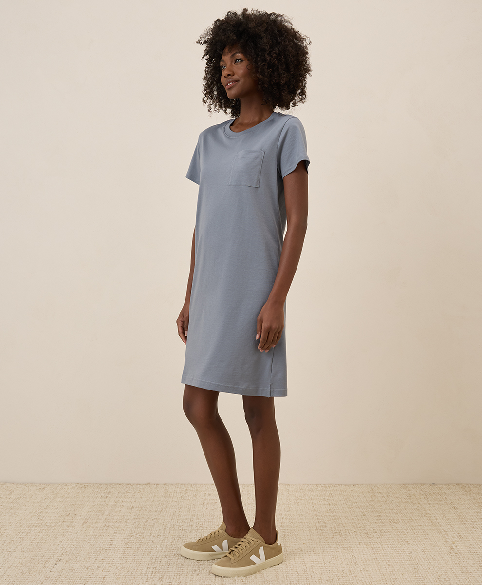 pact short sleeve dress Women's Clearance Softspun Tee Dress made with Organic Cotton