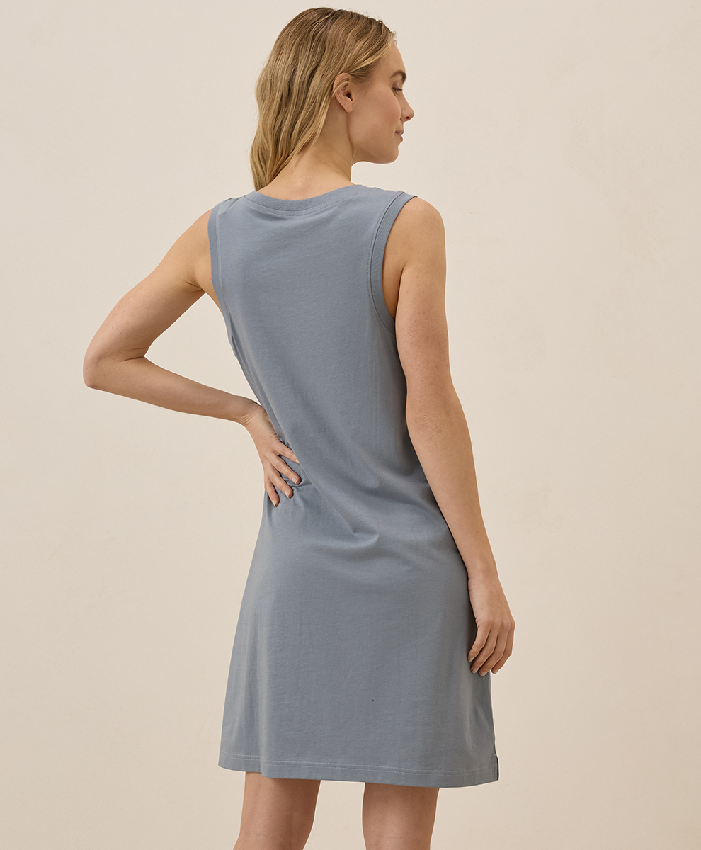 pact a line tank dress NOTCH TANK DRESS – STRIPT main image 0