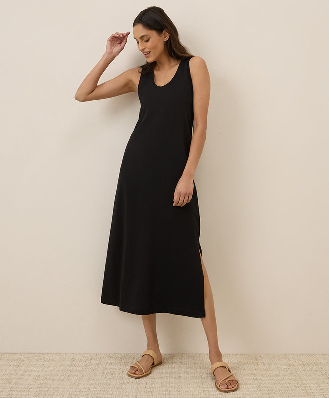 Women's Softspun Tank Midi Dress made with Organic Cotton | Pact