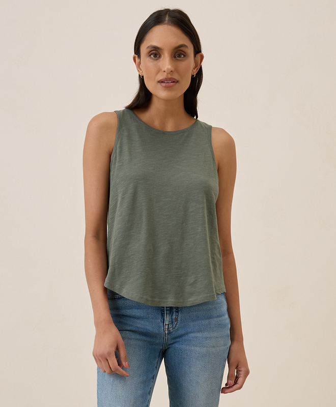 売れ筋商品|||パクト カットソー トップス レディース Women's Organic Cotton Featherweight Slub Reversible Tank Deep sea Pact Organic Featherweight Slub Reversible Tank | Nordstrom