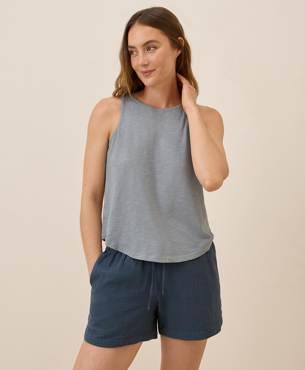 (取寄) パクト レディース ティッシュー スラブ マッスル ティー PACT women Tissue Slub Muscle Tee Black Women's Featherweight Slub Muscle Tee made with Organic