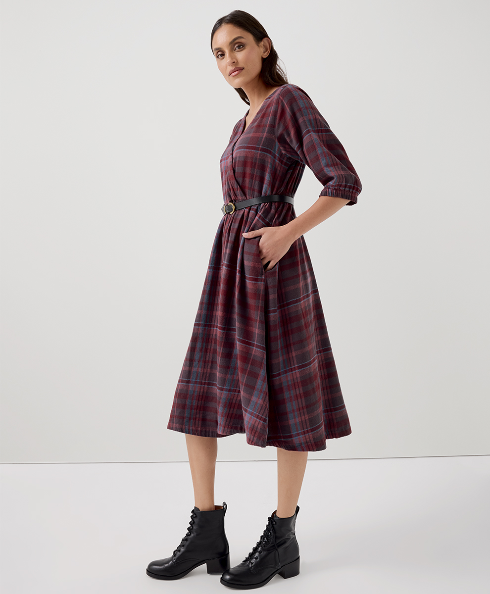 flannel women dress The Responsible Flannel Dress  United By Blue