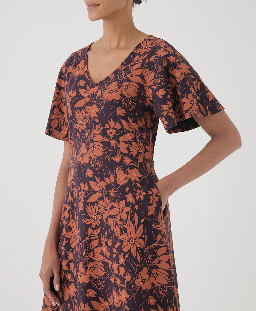 pact fit and flare easy dress Pact Womens Fit-and-Flare Crossover Dress Black XS One Size at Amazon Women's Clothing store