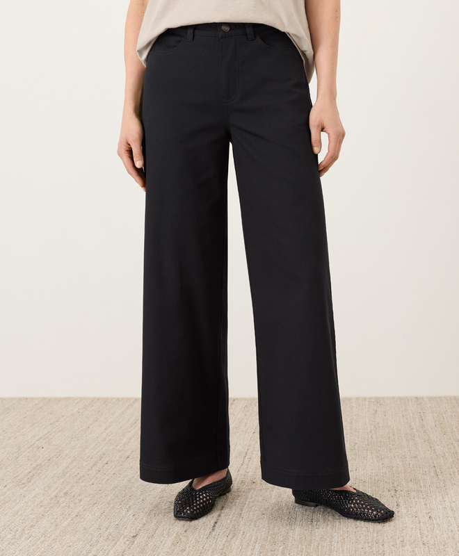 Stretch Twill Wide Leg Pant