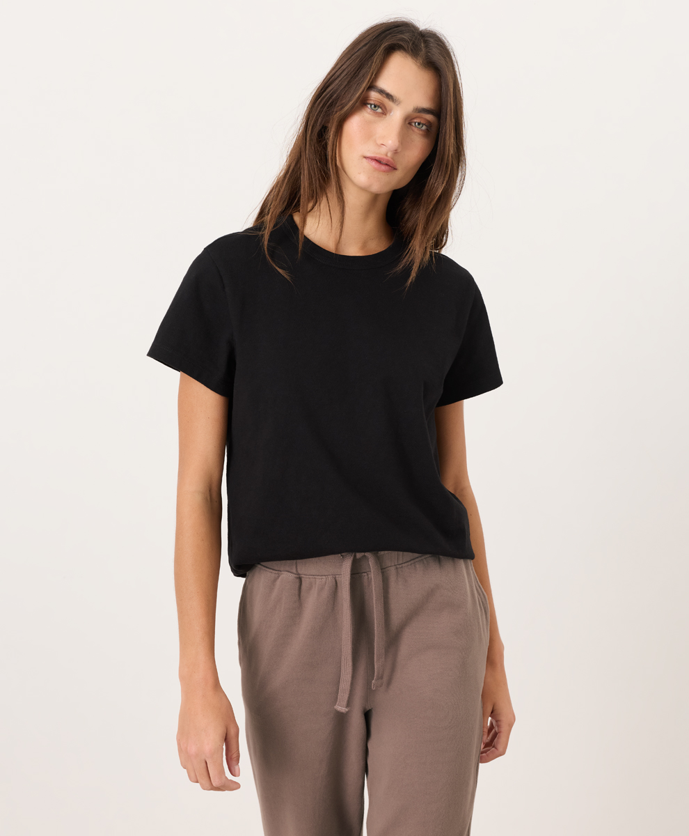 Womens Soft-slub Essential Crewneck Tee