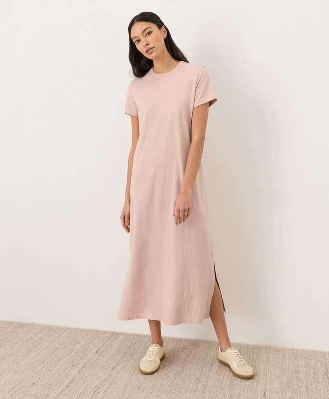 Women's Clearance Soft-slub Essential Easy Tee Maxi Dress made with Organic  Cotton | Pact