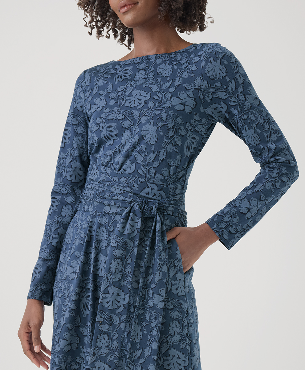 Women's Fit & Flare Tie Wrap Dress