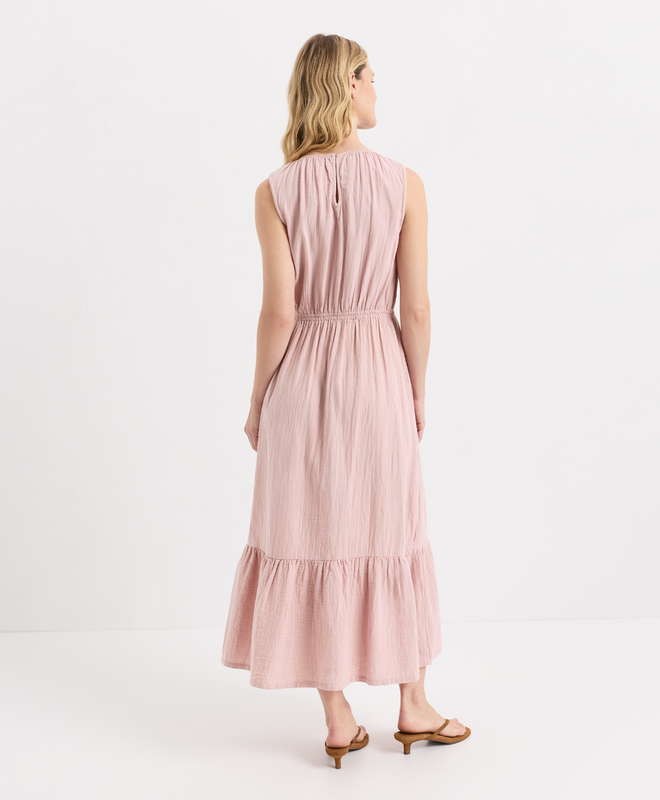 pact coastal double gauze boho midi dress Women's Coastal Double Gauze Boho Midi Dress