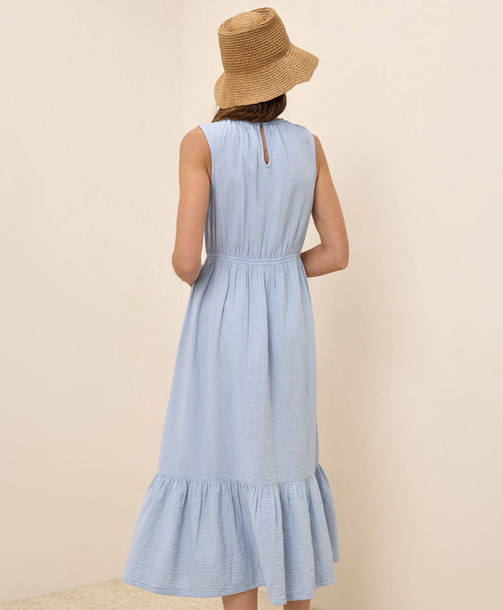 pact coastal double gauze boho midi dress Women's Coastal Double Gauze Boho Midi Dress