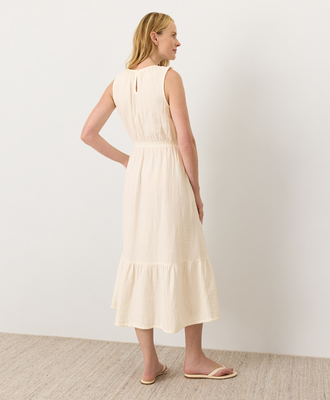 cream midi dress casual Lace Dress, – Everyday Chic Boutique Size:12 UK Women's Made from a cotton lightweight summer dress Black Thread Bridesmaid High