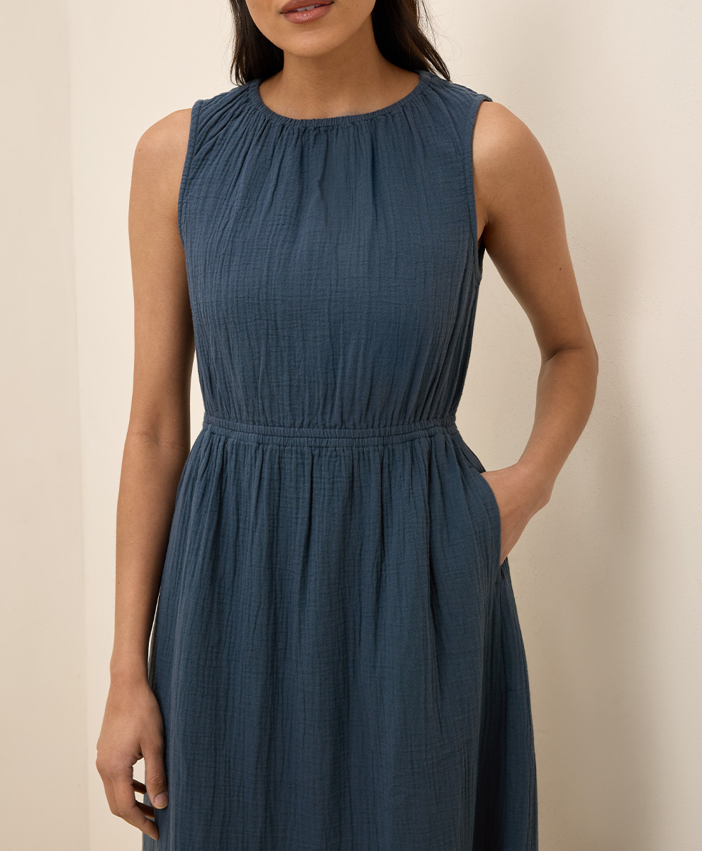 drop waist gauze dress A line Drop Waist Dress 'Julia' from Linen, Drop Waist Linen Dress main image 0