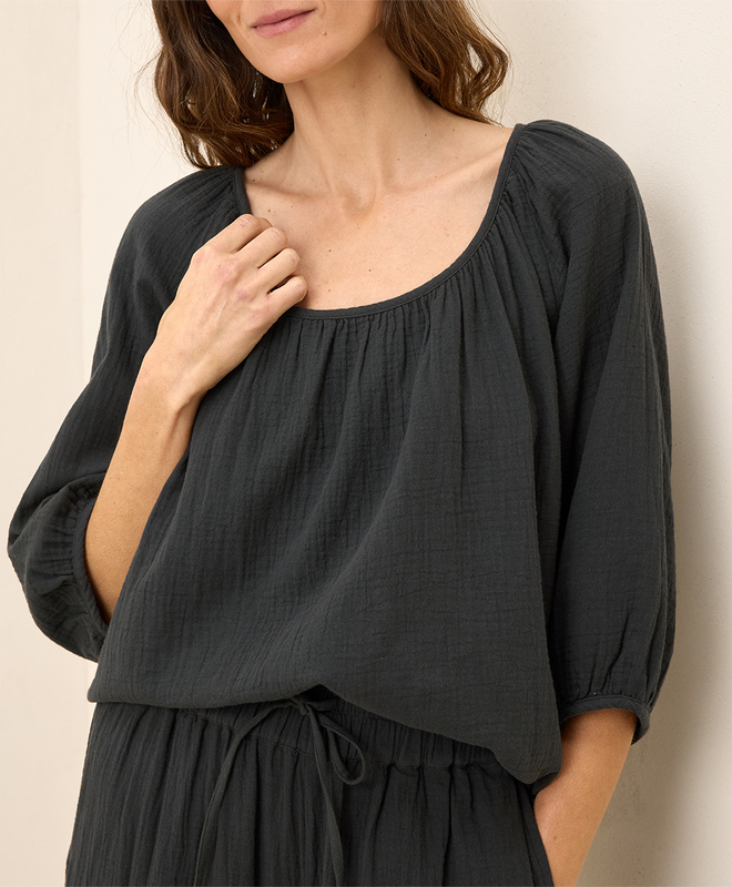 売れ筋商品|||パクト カットソー トップス レディース Women's Organic Cotton Coastal Double Gauze Square Neck Cami French navy Pact Organic Cotton Coastal Double Gauze Square Neck Cami in