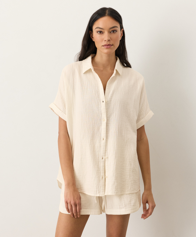 Coastal Double Gauze Oversized Shirt
