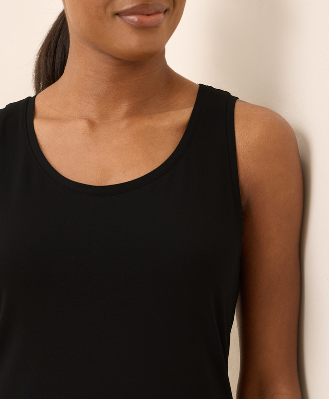 売れ筋商品|||パクト カットソー トップス レディース Women's Organic Cotton Luxe Stretch Jersey Tank Black Women's Luxe Stretch Jersey Tank made with Organic Cotton | Pact