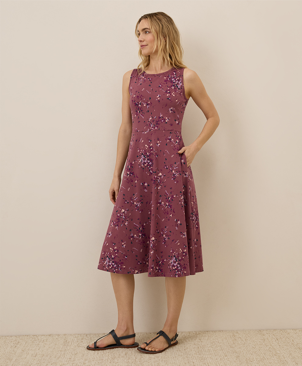 Women's Fit & Flare Keyhole Back Dress Women's Fit & Flare Keyhole Back Dress