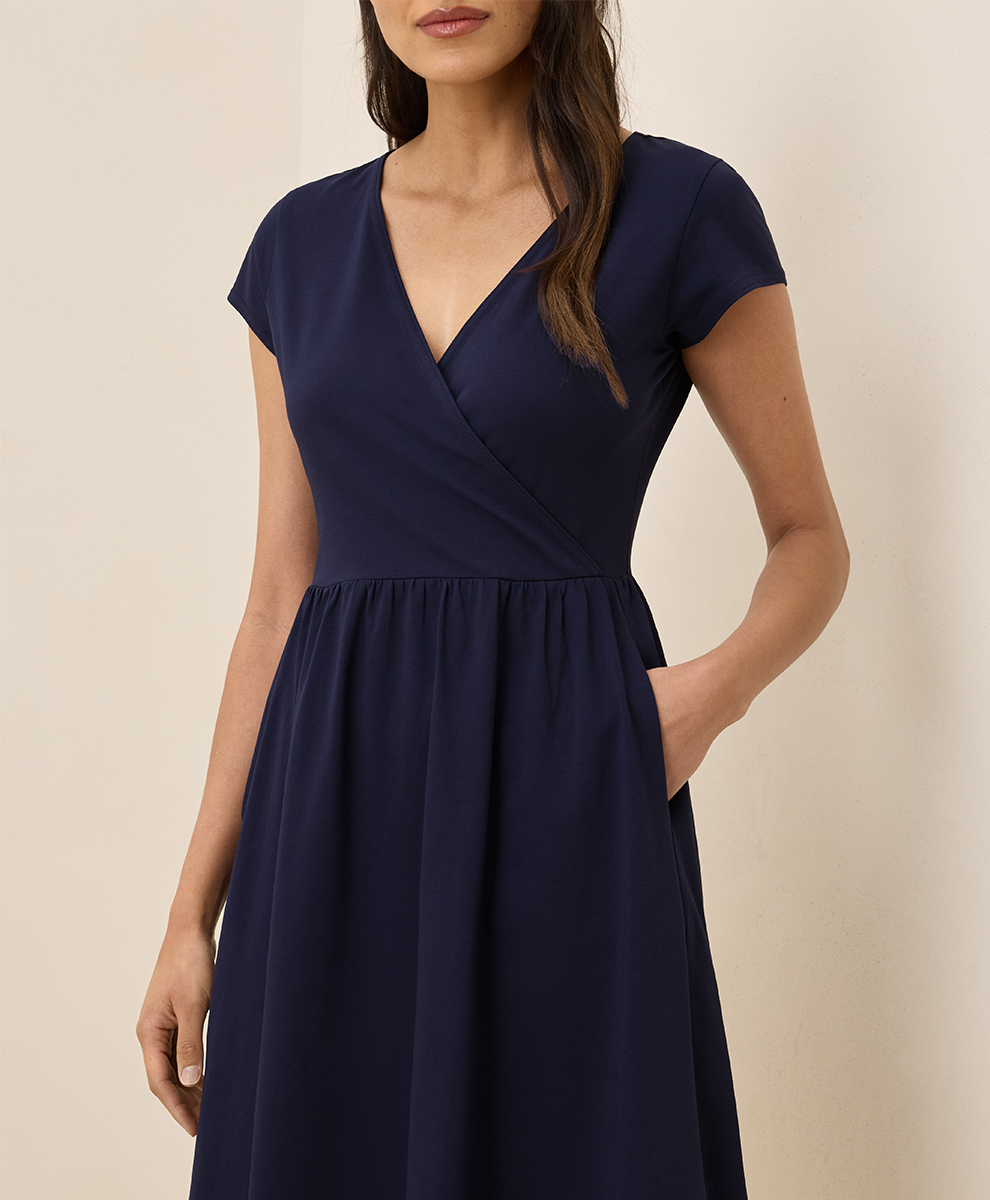 Women's Fit & Flare Crossover Dress Women's Fit & Flare Crossover Dress