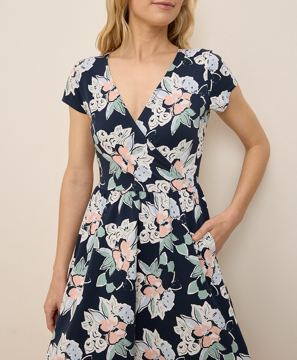 Women's Fit & Flare Crossover Dress