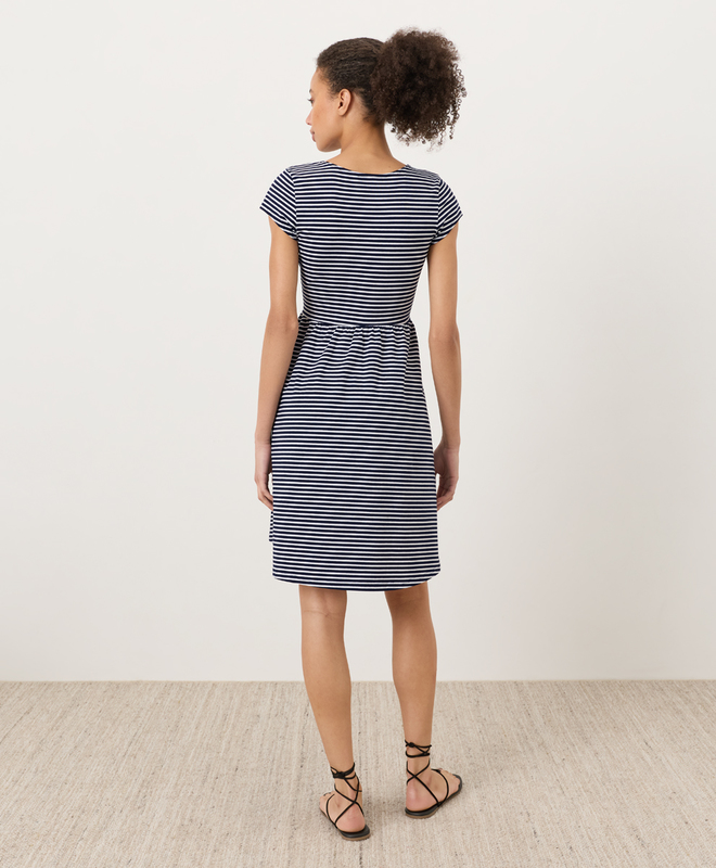 Women's Clearance Fit & Flare Crossover Dress made with Organic Cotton |  Pact