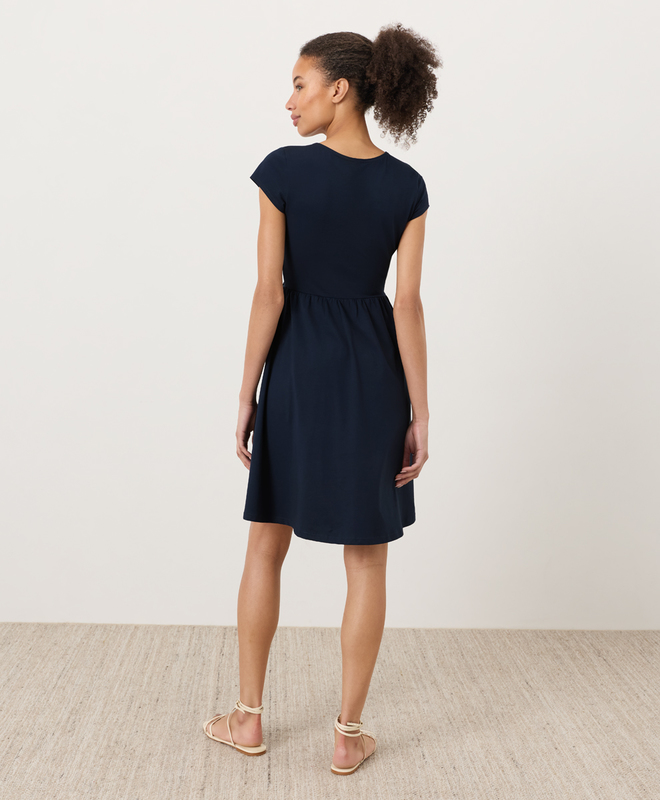 green emerald velvet dress Sleeveless Fit & Flare Dress Navy Multi