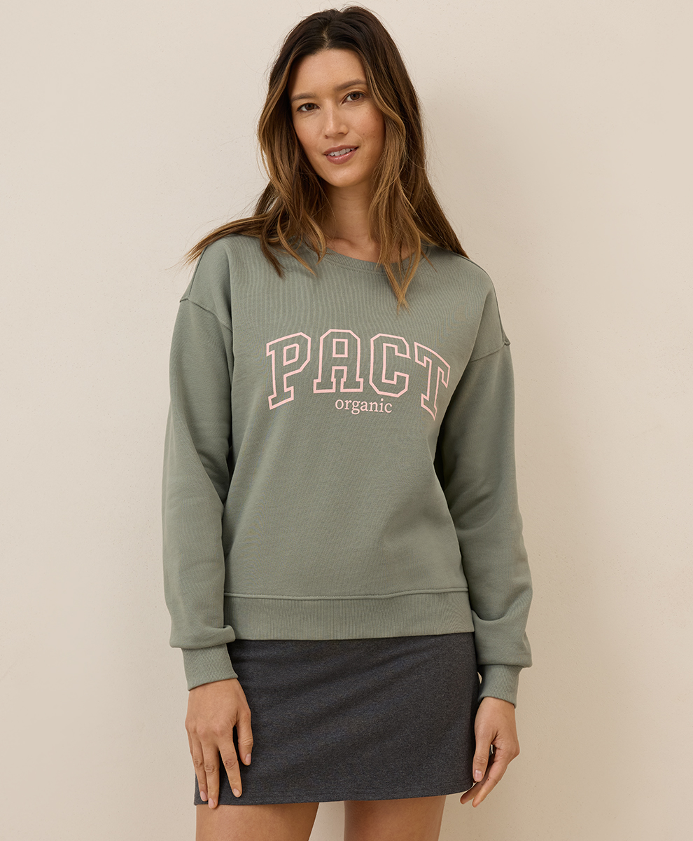 売れ筋商品|||パクト パーカー・スウェットシャツ アウター レディース Women's Organic Cotton Cloud Brushed Fleece Crew Sweatshirt Mauve Women's Clearance Cloud Brushed Fleece Crew Sweatshirt made