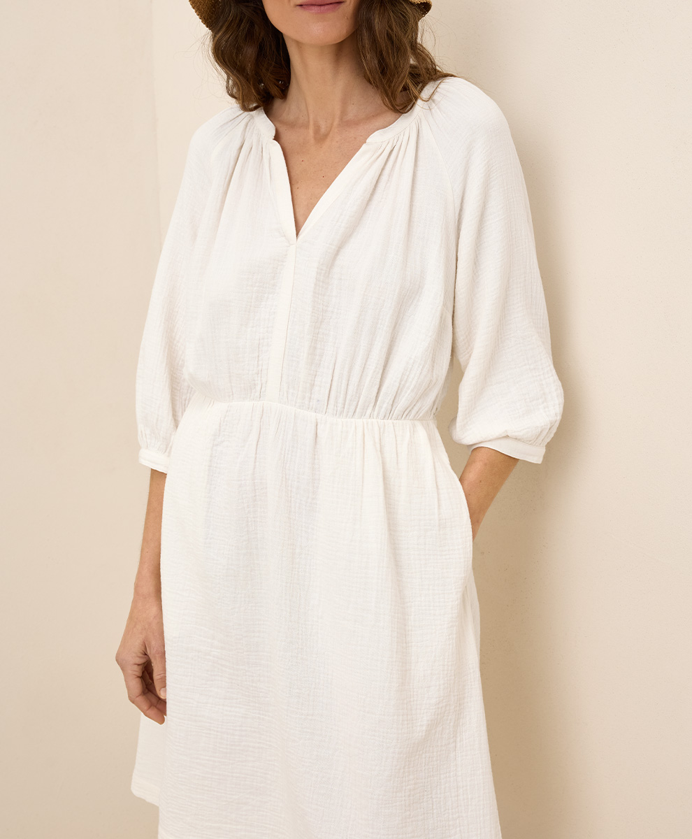 clergy women dresses Closeout Modern Evangelist Clergy Dress in White & Gold