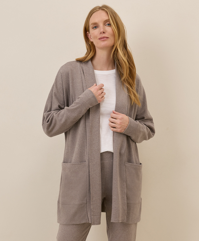 Women's Clearance Airplane Wrap Cardigan made with Organic