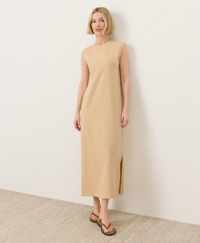 Women's Clearance Fit & Flare Gathered Halter Dress made with Organic  Cotton | Pact