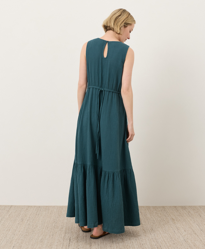 cotton gauze beach dress Jzuxvd Cotton Linen Dresses for Women 2024 3/4 Sleeve Casual Midi Dress  Flowy Gauze Shift Dress Vacation Beach Dress Spring Summer Sky Blue 3XL