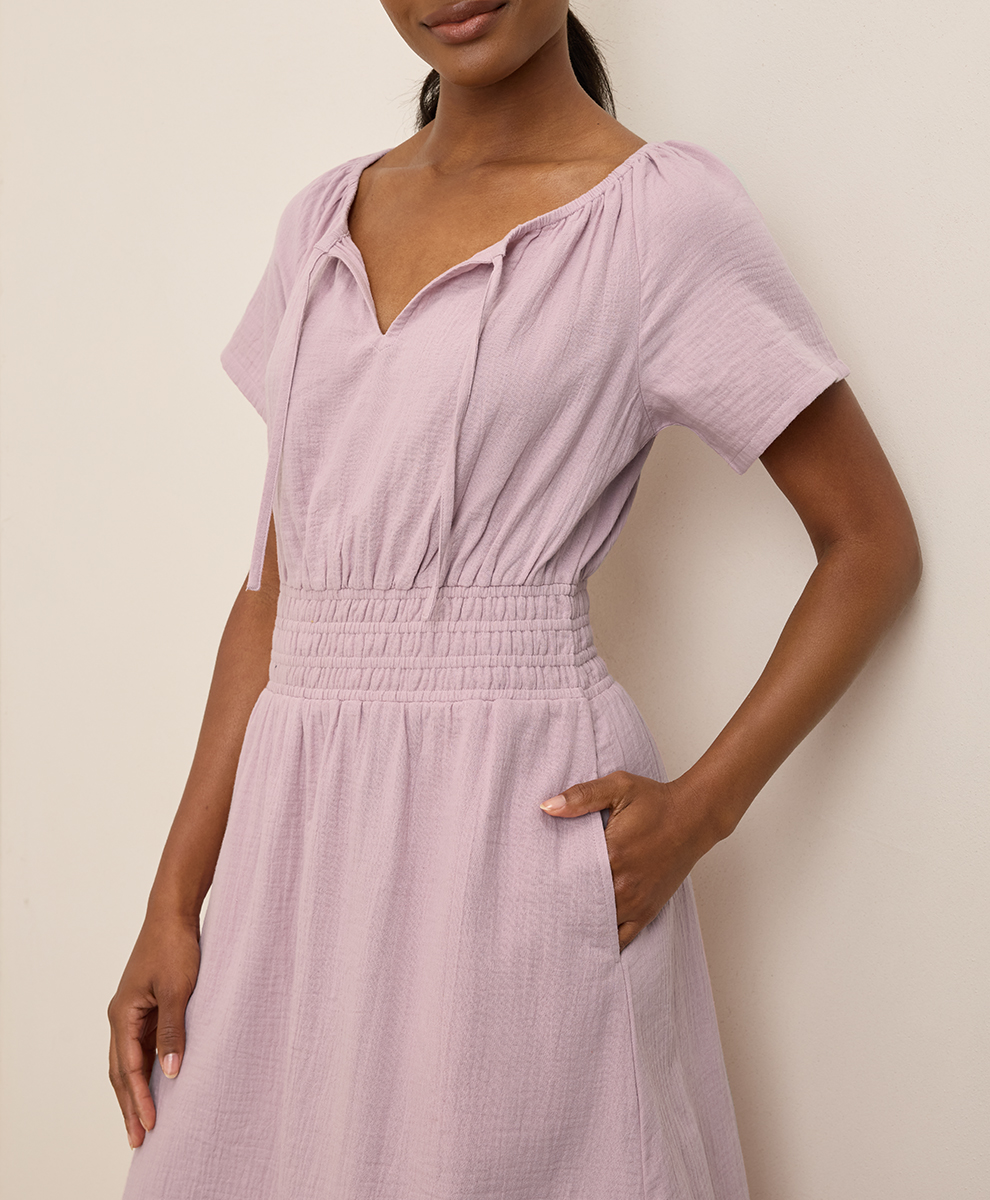 coastal double gauze boho midi dress Women's Coastal Double Gauze Boho Midi Dress - $70.00