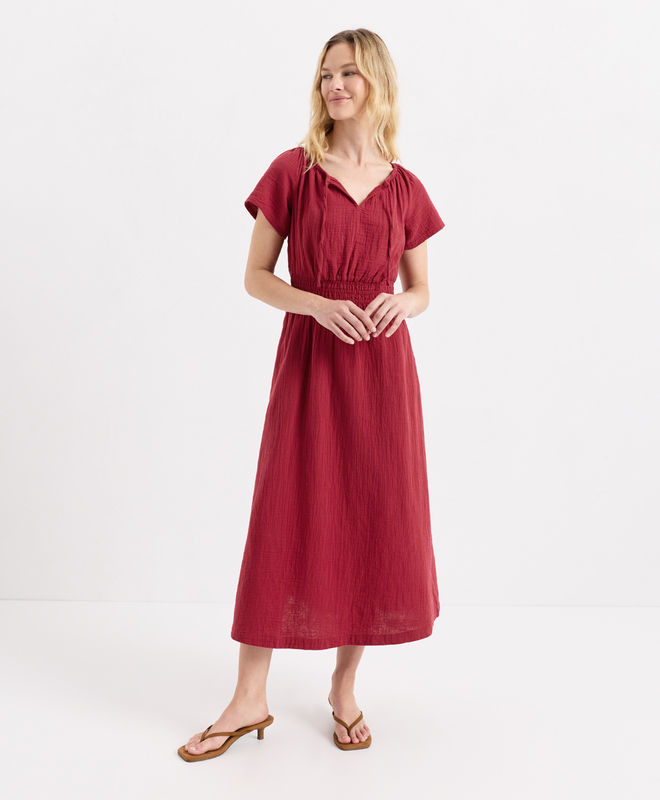 cotton boho midi dress House Of Sundar Maya Midi Dress Blue Iris Boho Flowy Lightweight Cotton  Medium