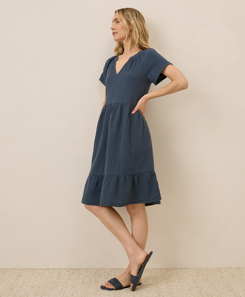 gauze women's dress Cloud Short-Sleeve Shift | Dresses & Skirts Our beloved gauze dress is back in an updated lush organic gauze Women's Coastal Double Gauze Breezy